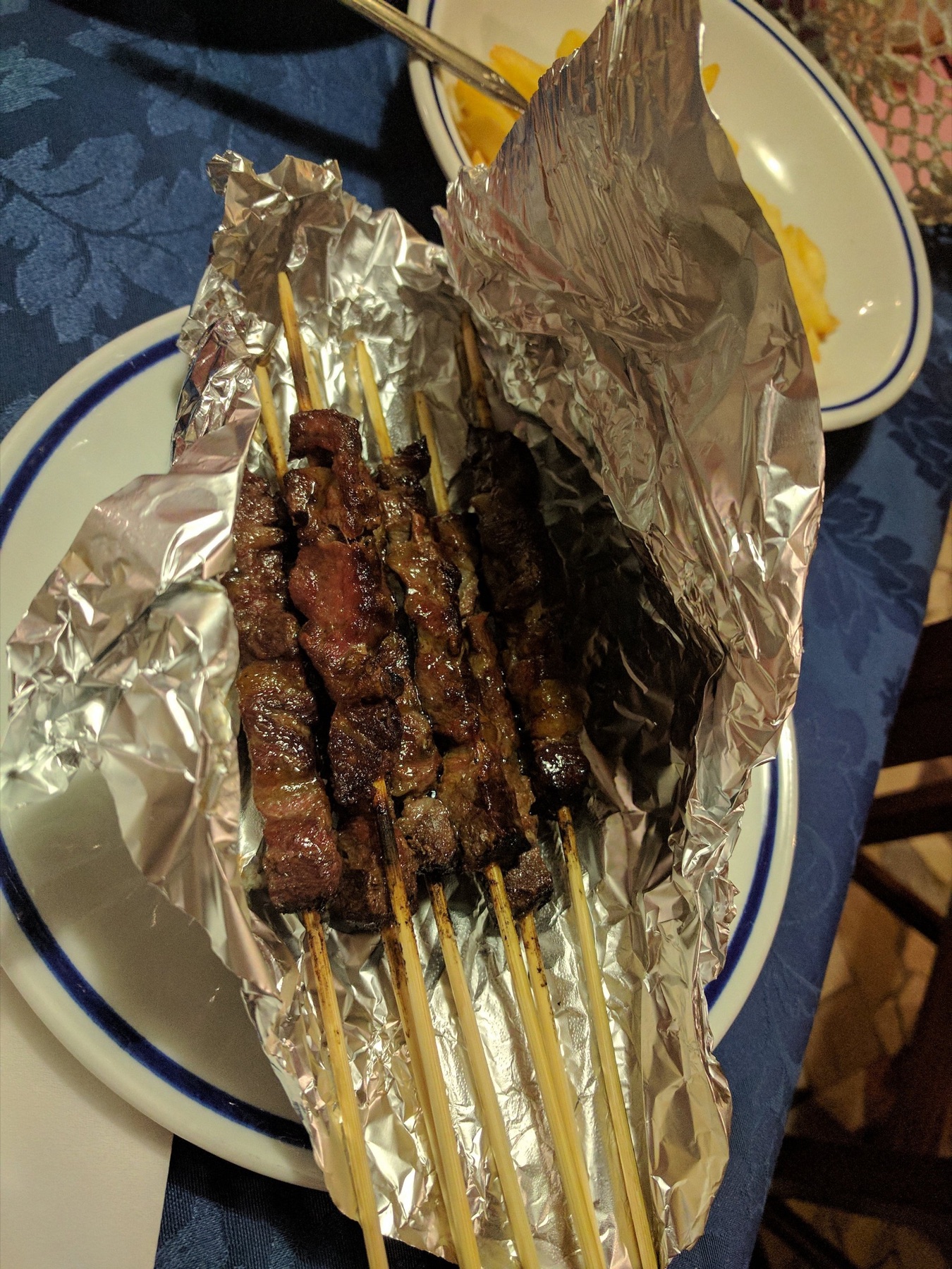 Arrosticini abruzzesi alla brace